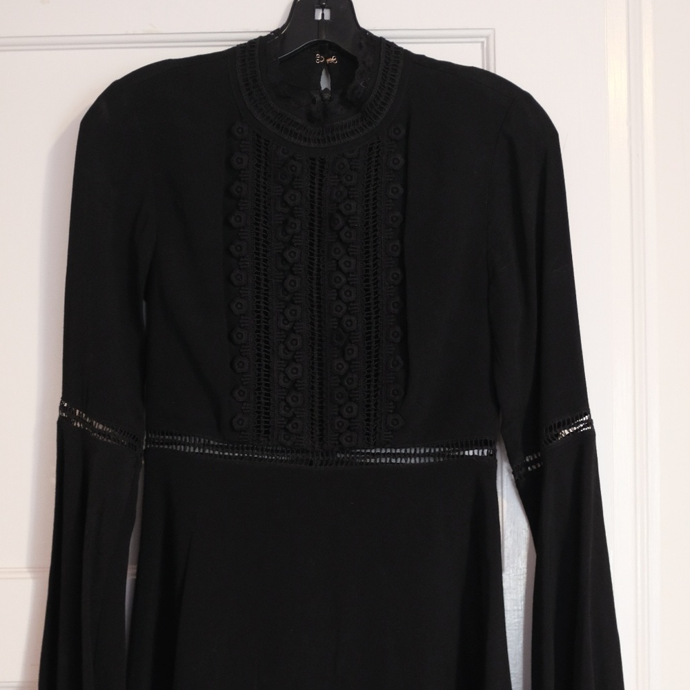 Black flattering mini dress